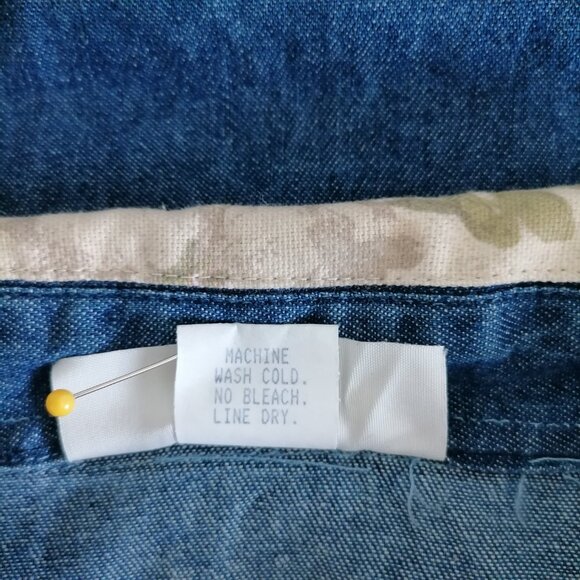 Par Excellence Womens Blue Patchwork Upcycled Tunic Dress Size 7P/XL - Picture 7 of 7